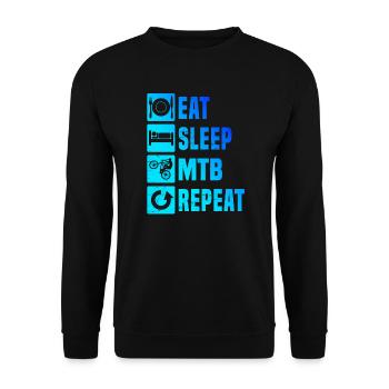 Cyclistes VTT Hommes Vététistes - Sweat-shirt Unisexe - noir - Devant - Alina (178cm) & Michal (187cm)
