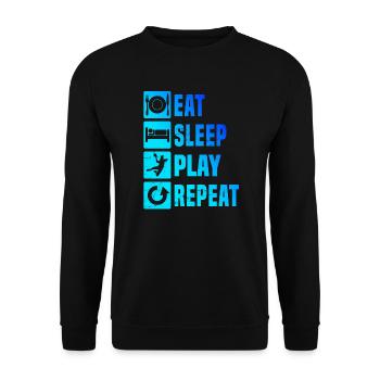 Handball Games Men Handball Handball - Unisex Sweatshirt - black - Front - Alina (178cm) & Michal (187cm)