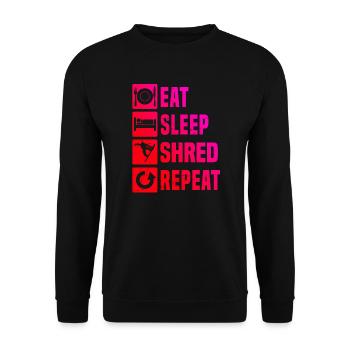 Women Winter Sports Snowboarder Snowboard Men - Unisex Sweatshirt - black - Front - Alina (178cm) & Michal (187cm)