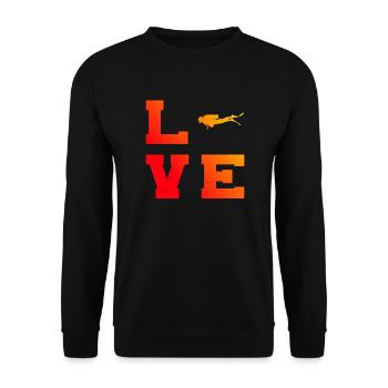 Scuba Tauchen Taucher Scuba Diver Free Dive - Unisex Pullover - Schwarz - Vorne - Alina (178cm) & Michal (187cm)