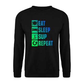 Standup Paddling Women Stand up Paddling Board - Unisex Sweatshirt - black - Front - Alina (178cm) & Michal (187cm)