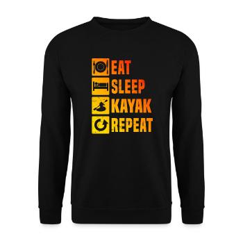 Canoë Hommes Kayak Kayak Femmes Kayak - Sweat-shirt Unisexe - noir - Devant - Alina (178cm) & Michal (187cm)