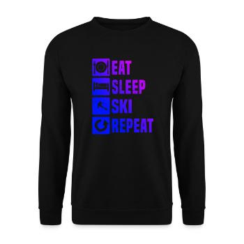 Ski Ski Cascade Ski Femmes Skieuses - Sweat-shirt Unisexe - noir - Devant - Alina (178cm) & Michal (187cm)