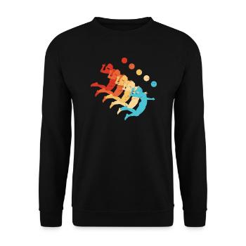 Joueur de volley-ball Volleyball Joueur Volley Femmes - Sweat-shirt Unisexe - noir - Devant - Alina (178cm) & Michal (187cm)