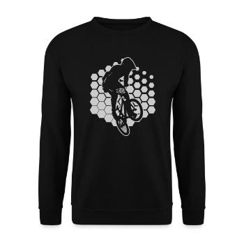 bmx bmx boys cycling bmx bicycle men - Unisex Sweatshirt - black - Front - Alina (178cm) & Michal (187cm)