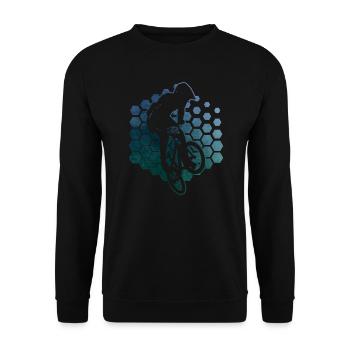 Cyclisme Femmes bmx garçons bmx hommes bmx vélo - Sweat-shirt Unisexe - noir - Devant - Alina (178cm) & Michal (187cm)