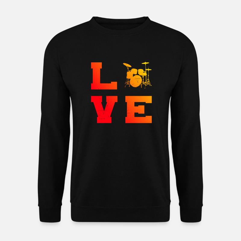 Drumming Drum Kit Drummer - Unisex Sweatshirt - black