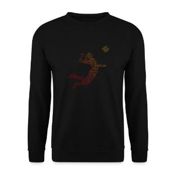 Volleyball masculin féminin Volleyball - Sweat-shirt Unisexe - noir - Devant - Alina (178cm) & Michal (187cm)