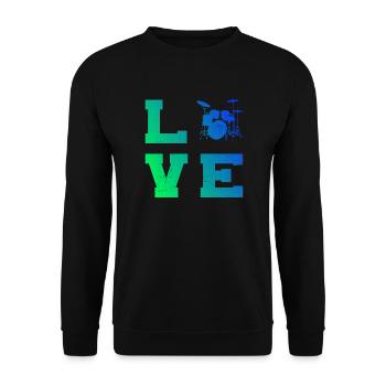 Drummer Percussionist Women Drums - Unisex Sweatshirt - black - Front - Alina (178cm) & Michal (187cm)