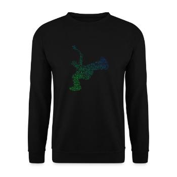 Women Men Bboy Hip Hop Breakdance Bgirl - Unisex Sweatshirt - black - Front - Alina (178cm) & Michal (187cm)