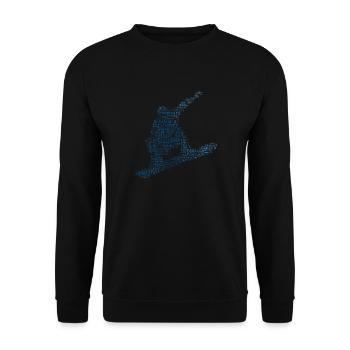 Snowboard Hommes Femmes Sports d’hiver Snowboarders - Sweat-shirt Unisexe - noir - Devant - Alina (178cm) & Michal (187cm)