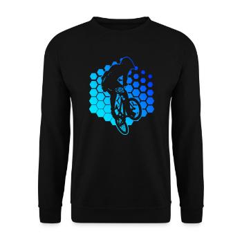 Damen Herren Radfahren bmx jungen bmx bmx fahrrad - Unisex Pullover - Schwarz - Vorne - Alina (178cm) & Michal (187cm)