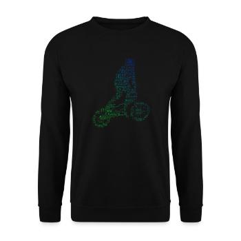 Femmes BMX Bike BMX Hommes Cyclisme BMX Bike - Sweat-shirt Unisexe - noir - Devant - Alina (178cm) & Michal (187cm)