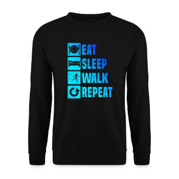 Nordic Walker Walken Damen Walking Herren - Unisex Pullover - Schwarz - Vorne - Alina (178cm) & Michal (187cm)