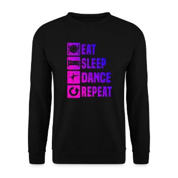 Break Dance Men Bboy Breakdance Hip Hop - Unisex Sweatshirt - black - Front - Alina (178cm) & Michal (187cm)