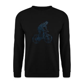Radfahrer MTB Radfahren Mountainbike Damen - Unisex Pullover - Schwarz - Vorne - Alina (178cm) & Michal (187cm)