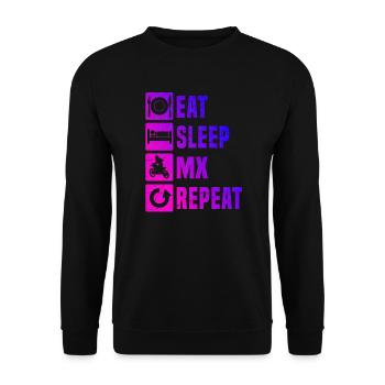 Damen Motocross Freestyle Motocross Supermoto - Unisex Pullover - Schwarz - Vorne - Alina (178cm) & Michal (187cm)