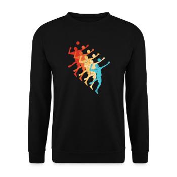 Fistball Joueur Volleyball Homme Fistball - Sweat-shirt Unisexe - noir - Devant - Alina (178cm) & Michal (187cm)