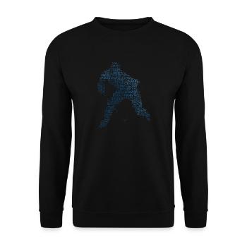 Joueur de hockey sur glace Eishockey Spieler - Sweat-shirt Unisexe - noir - Devant - Alina (178cm) & Michal (187cm)