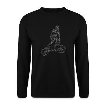 Cycling Men Women BMX BMX Bicycle BMX Boys - Unisex Sweatshirt - black - Front - Alina (178cm) & Michal (187cm)