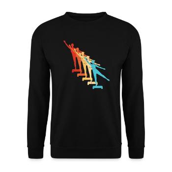 Strength Training Aerobics Physical Gymnastics Fitness - Unisex Sweatshirt - black - Front - Alina (178cm) & Michal (187cm)