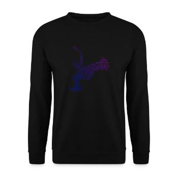 Break Dance Breakdance Bgirl Men Women - Unisex Sweatshirt - black - Front - Alina (178cm) & Michal (187cm)