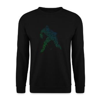 Eishockey Eishockey Spieler Damen Eishockey spiele - Unisex Pullover - Schwarz - Vorne - Alina (178cm) & Michal (187cm)