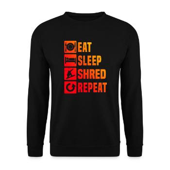 Snowboarder Wintersport Herren Snowboarding - Unisex Pullover - Schwarz - Vorne - Alina (178cm) & Michal (187cm)