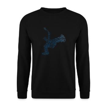 Hommes Bgirl Femmes Hip Hop Bboy Break Dance - Sweat-shirt Unisexe - noir - Devant - Alina (178cm) & Michal (187cm)