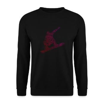Snowboarder Wintersport Snowboard Snowboarding - Unisex Pullover - Schwarz - Vorne - Alina (178cm) & Michal (187cm)