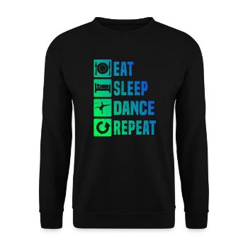 Bboy Homme Breakdance Hip Hop Hip Hop Femme - Sweat-shirt Unisexe - noir - Devant - Alina (178cm) & Michal (187cm)