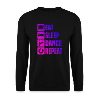 Hiphop Bgirl Bboy Breakdance Homme Break Dance - Sweat-shirt Unisexe - noir - Devant - Alina (178cm) & Michal (187cm)