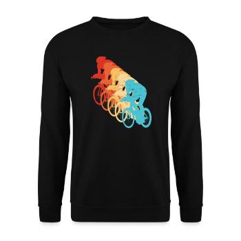 Road Cycling Men's Road Bike - Unisex Sweatshirt - black - Front - Alina (178cm) & Michal (187cm)