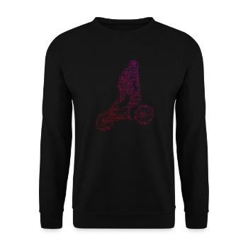 bmx bike men bike bmx boys bmx cycling - Unisex Sweatshirt - black - Front - Alina (178cm) & Michal (187cm)