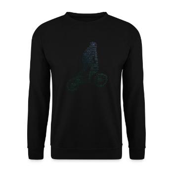 bmx jungen Damen Bike Radfahren Herren bmx - Unisex Pullover - Schwarz - Vorne - Alina (178cm) & Michal (187cm)
