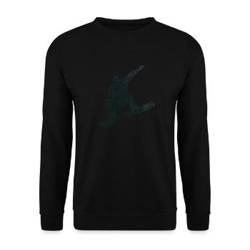 Wintersport Snowboarder Damen Herren Snowboard - Unisex Pullover - Schwarz - Vorne - Alina (178cm) & Michal (187cm)