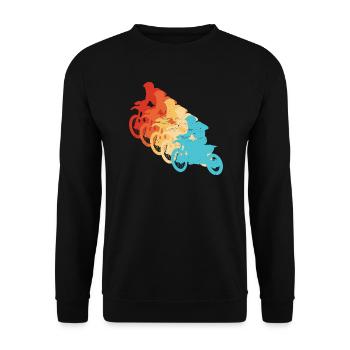Motocross Freestyle Motocross Dirt Biker - Sweat-shirt Unisexe - noir - Devant - Alina (178cm) & Michal (187cm)