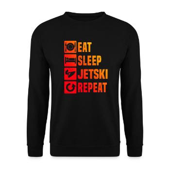 Men's Jetskiing Jet Ski Water Sports Jet Ski - Unisex Sweatshirt - black - Front - Alina (178cm) & Michal (187cm)
