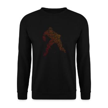 Hockey sur glace masculin Hockey sur glace Jeux de hockey sur glace - Sweat-shirt Unisexe - noir - Devant - Alina (178cm) & Michal (187cm)
