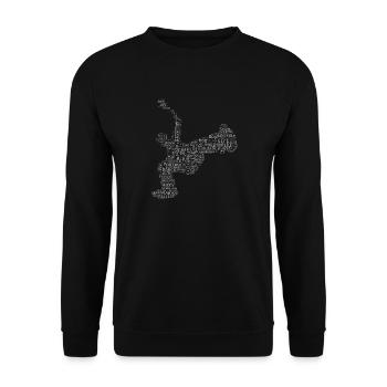 Hip Hop Bgirl Hiphop Men Bboy Breakdance - Sweat-shirt Unisexe - noir - Devant - Alina (178cm) & Michal (187cm)