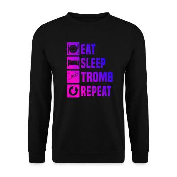 Trombone Jazz Tromboniste Cuivres Trombone - Sweat-shirt Unisexe - noir - Devant - Alina (178cm) & Michal (187cm)