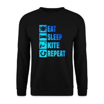 Kitesurf Kitesurf Hommes Kite Kite Kite Kitesurfer - Sweat-shirt Unisexe - noir - Devant - Alina (178cm) & Michal (187cm)
