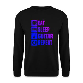 acoustic guitar electric guitar electric guitar men - Unisex Sweatshirt - black - Front - Alina (178cm) & Michal (187cm)