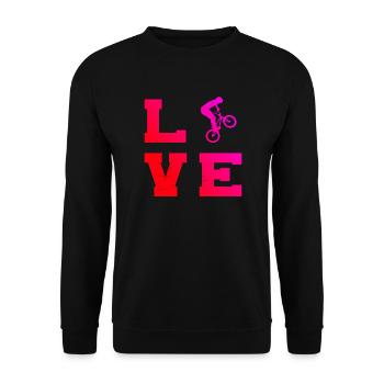 Radfahren bmx fahrrad bmx bmx jungen Damen - Unisex Pullover - Schwarz - Vorne - Alina (178cm) & Michal (187cm)