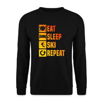 Winter Sports Skiing Men Stunt Skiing - Unisex Sweatshirt - black - Front - Alina (178cm) & Michal (187cm)