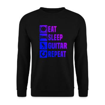 E-gitarre Herren Gitarrenspieler electronic guitar - Unisex Pullover - Schwarz - Vorne - Alina (178cm) & Michal (187cm)
