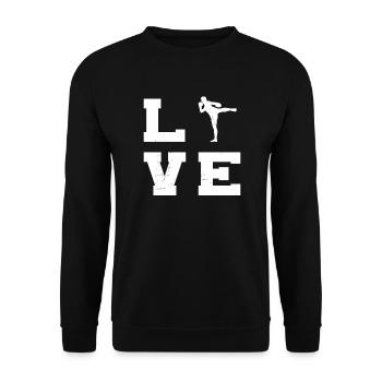 Boxe Thaï Boxeur Thaï Hommes Boxe Thaï Muay Thai - Sweat-shirt Unisexe - noir - Devant - Alina (178cm) & Michal (187cm)