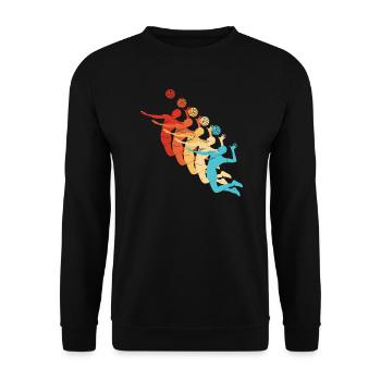 Volleyball Volleyball Hommes Femmes - Sweat-shirt Unisexe - noir - Devant - Alina (178cm) & Michal (187cm)