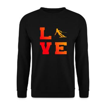 Sports d’hiver Skieurs Ski Ski Cascade Ski - Sweat-shirt Unisexe - noir - Devant - Alina (178cm) & Michal (187cm)