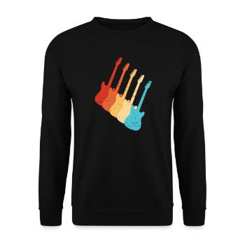Guitariste acoustique féminin - Sweat-shirt Unisexe - noir - Devant - Alina (178cm) & Michal (187cm)